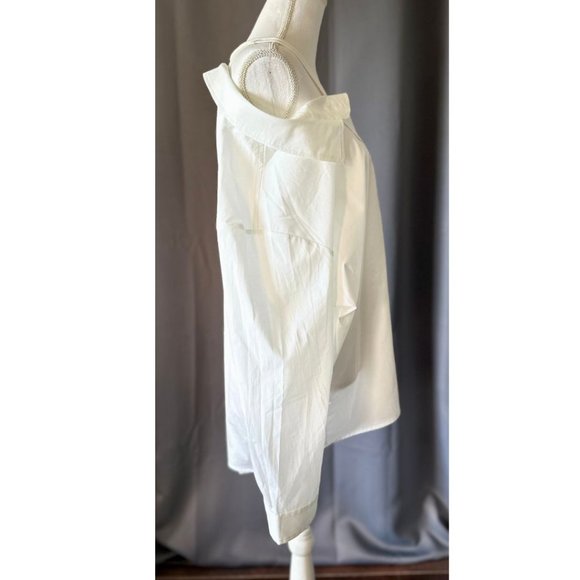 DKNY Cotton Poplin women’s buttoned closure oversized Top shirt size M - Picture 6 of 10